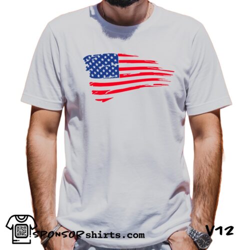 Distressed US Flag Graphic Unisex T-Shirt